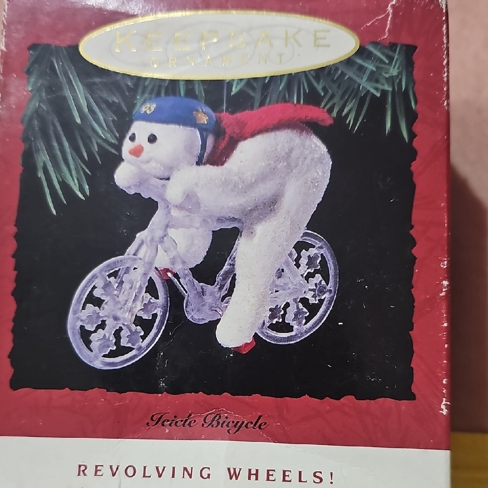 KEEPSAKE the Label Festive Snowman on Bicycle